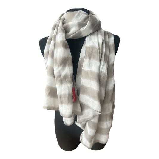 Damen Schal Esprit beige gestreift weich leicht elegant Tuch Accessoire