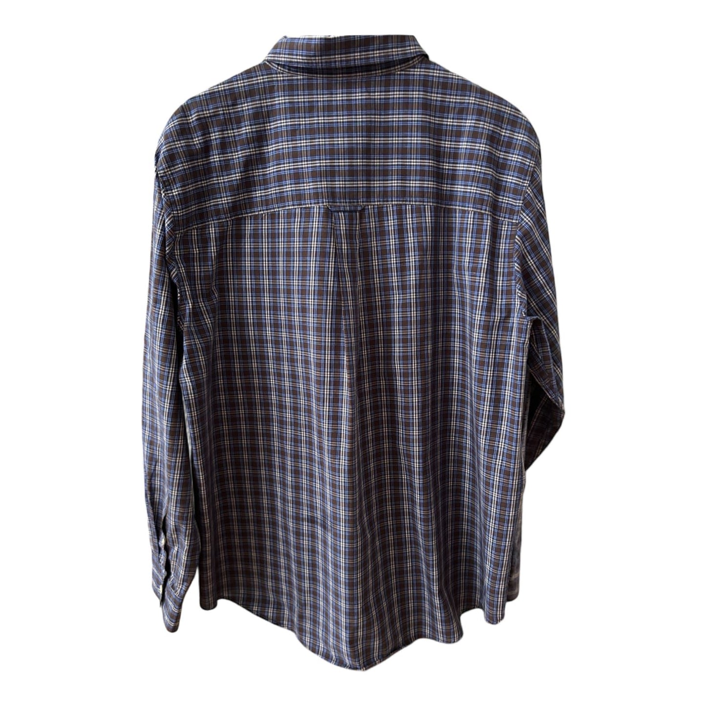 Chaps Easy Care Herrenhemd XL Kariert Langarm Hemd Business Casual Regular Fit