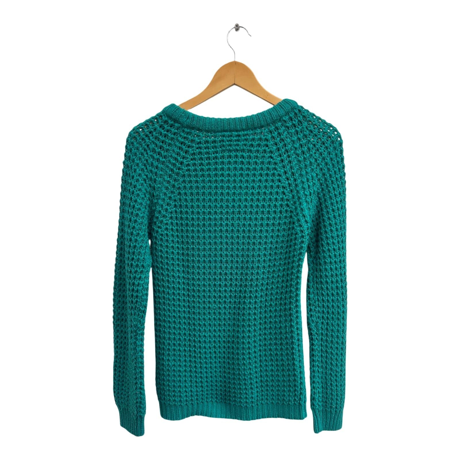 Clockhouse Pullover Damen Gr M Petrol Strick Langarm Rundhals Grobstrick Sweater