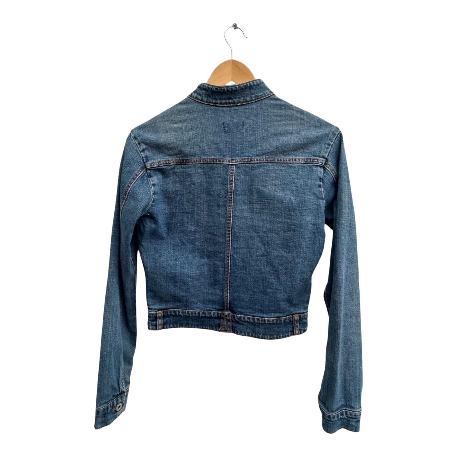 Motivi Jeansjacke Damen Gr 38 Blau Denim Kurzjacke Stretch Trendy Casual