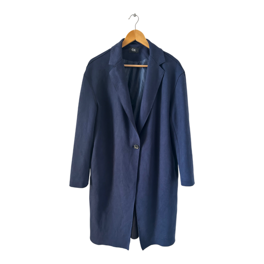 C&A Mantel Damen Gr 38 Blau Übergangsmantel Klassisch Elegant Einreiher Jacke