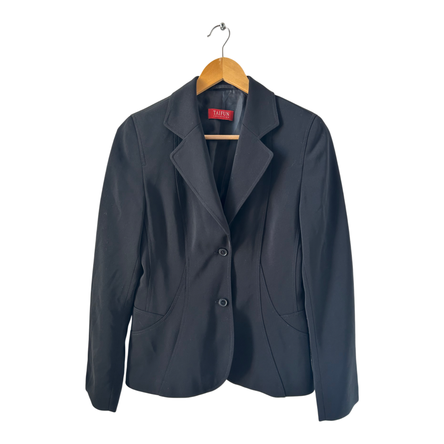 Taifun Blazer Damen Gr 34 Schwarz Klassisch Elegant Businessjacke Polyester