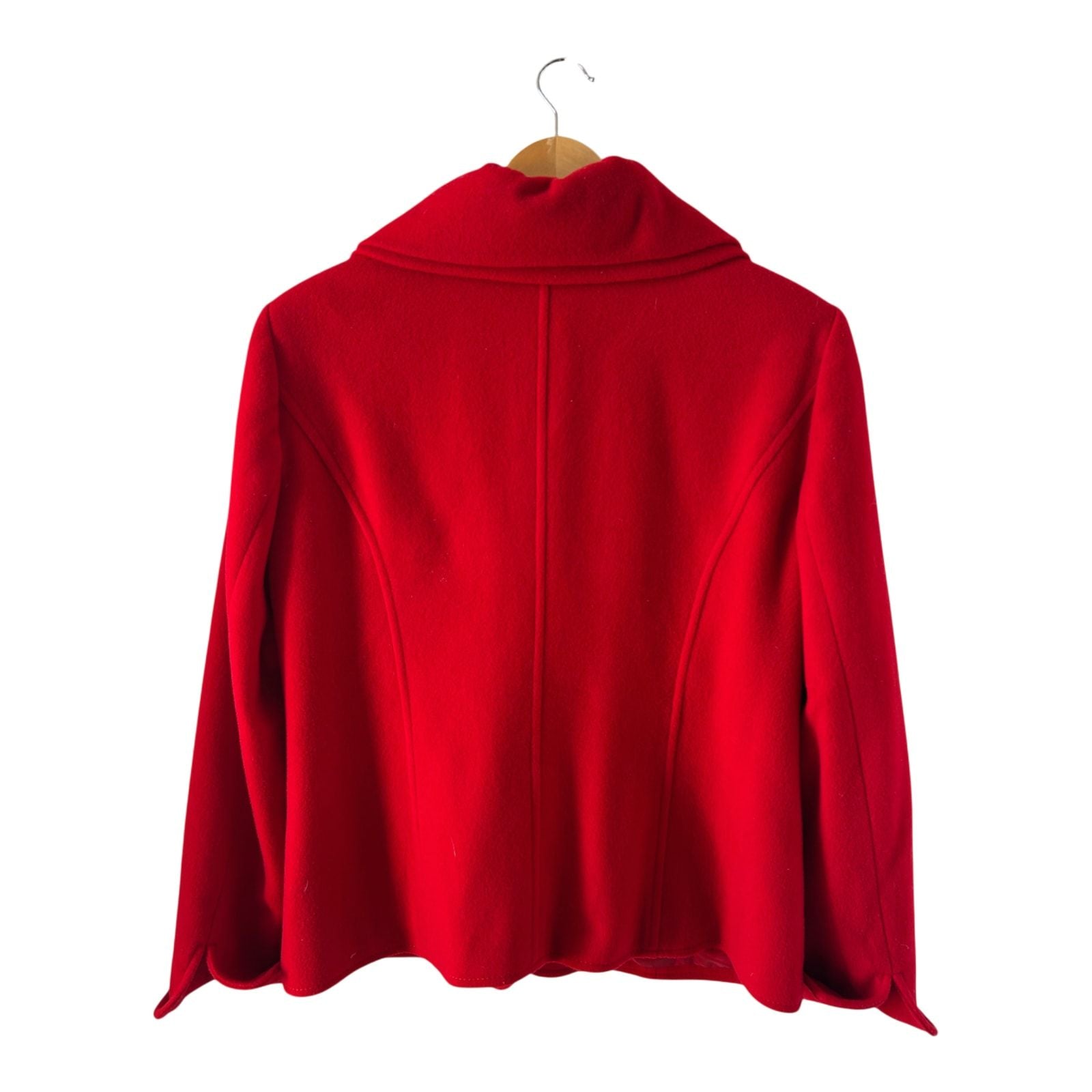 Luca di Firenze Jacke Damen Gr 44 Rot Schurwolle Kaschmir Elegant Jacke