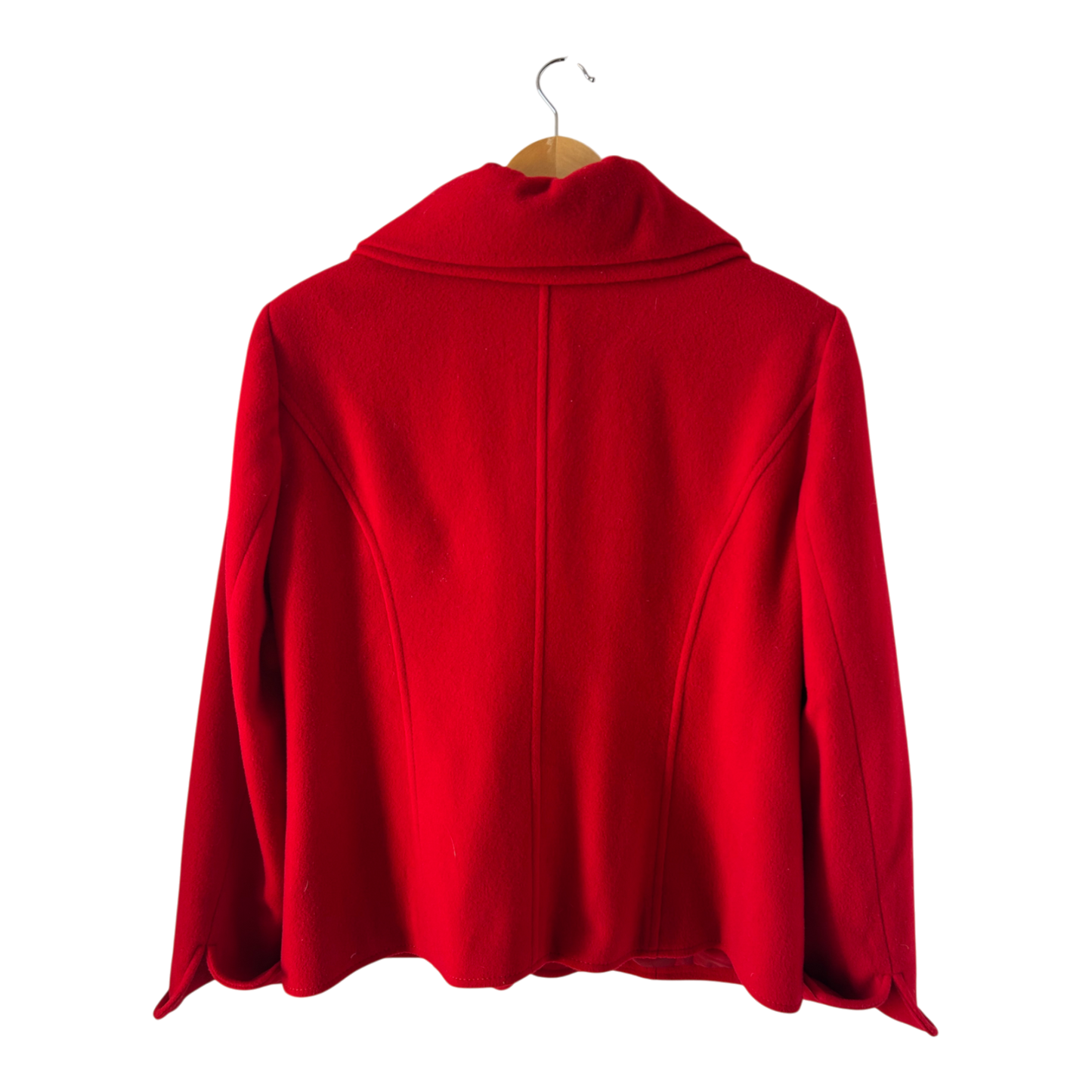 Luca di Firenze Jacke Damen Gr 44 Rot Schurwolle Kaschmir Elegant Jacke