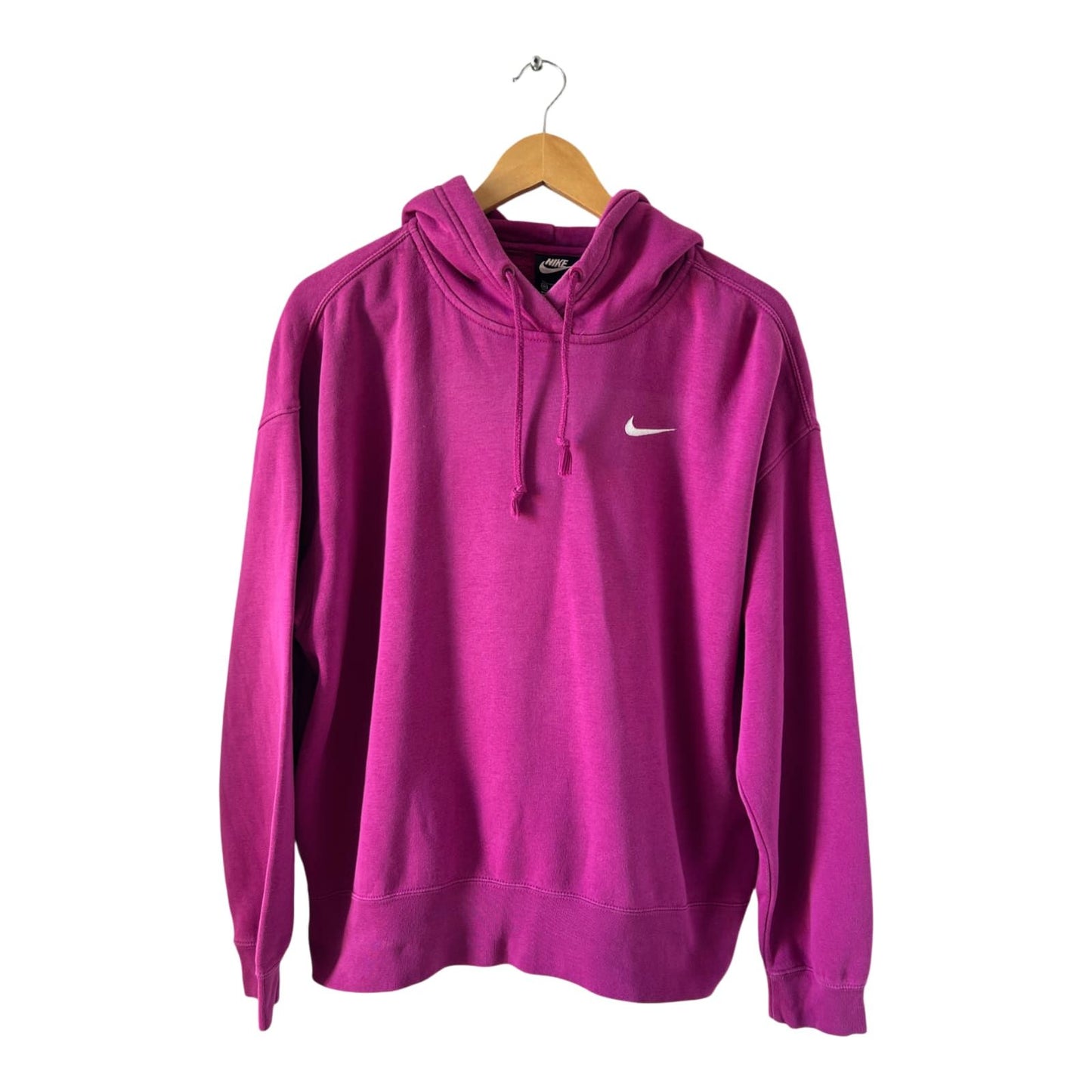 Nike Hoodie Damen M Pink Fuchsia Kapuzenpullover Sweater Baumwolle Sport Casual