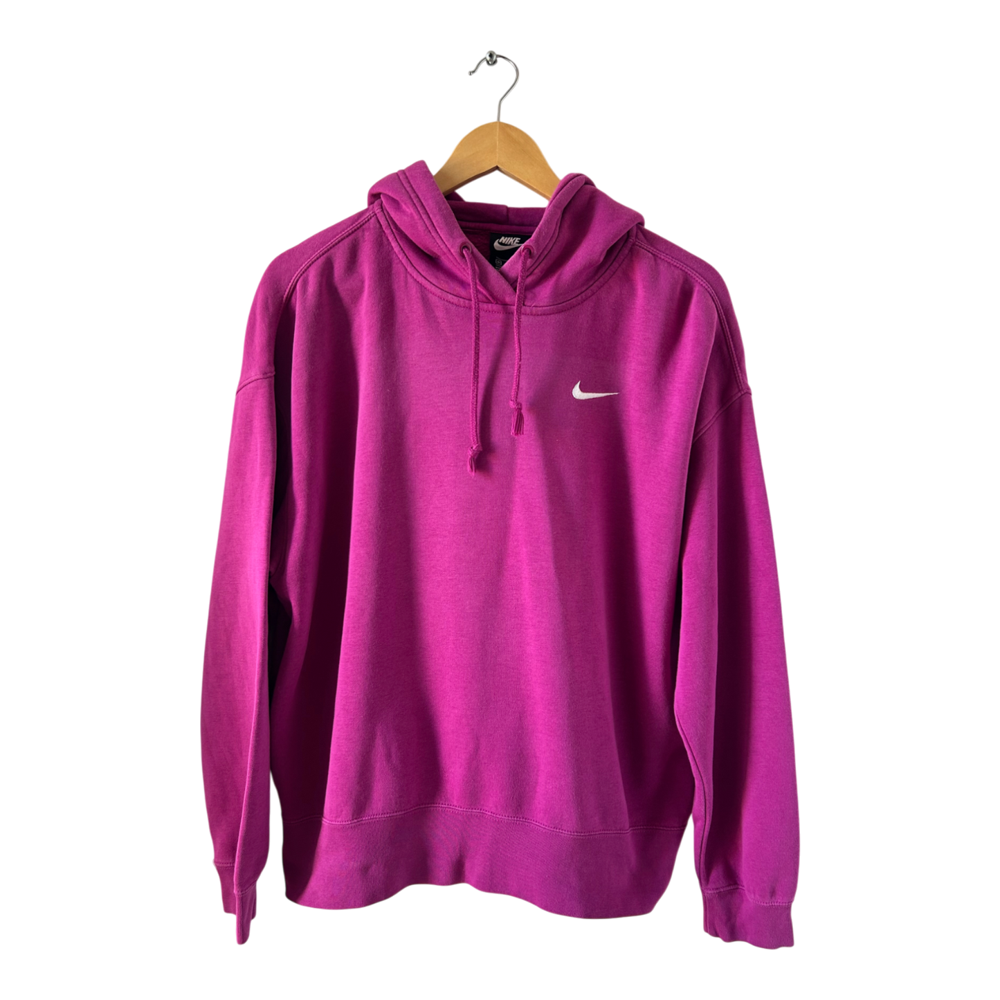 Nike Hoodie Damen M Pink Fuchsia Kapuzenpullover Sweater Baumwolle Sport Casual