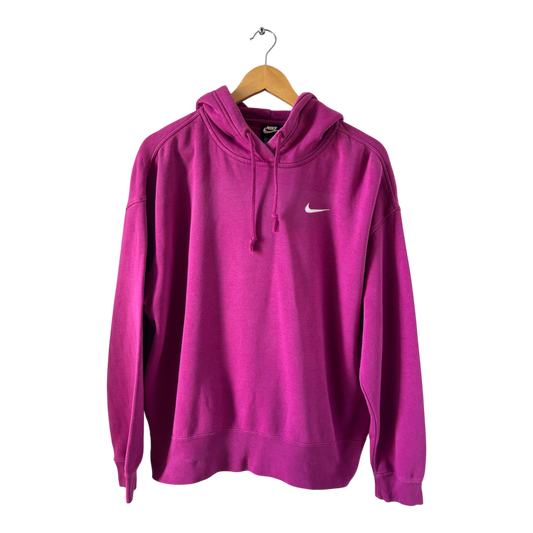 Nike Hoodie Damen M Pink Fuchsia Kapuzenpullover Sweater Baumwolle Sport Casual