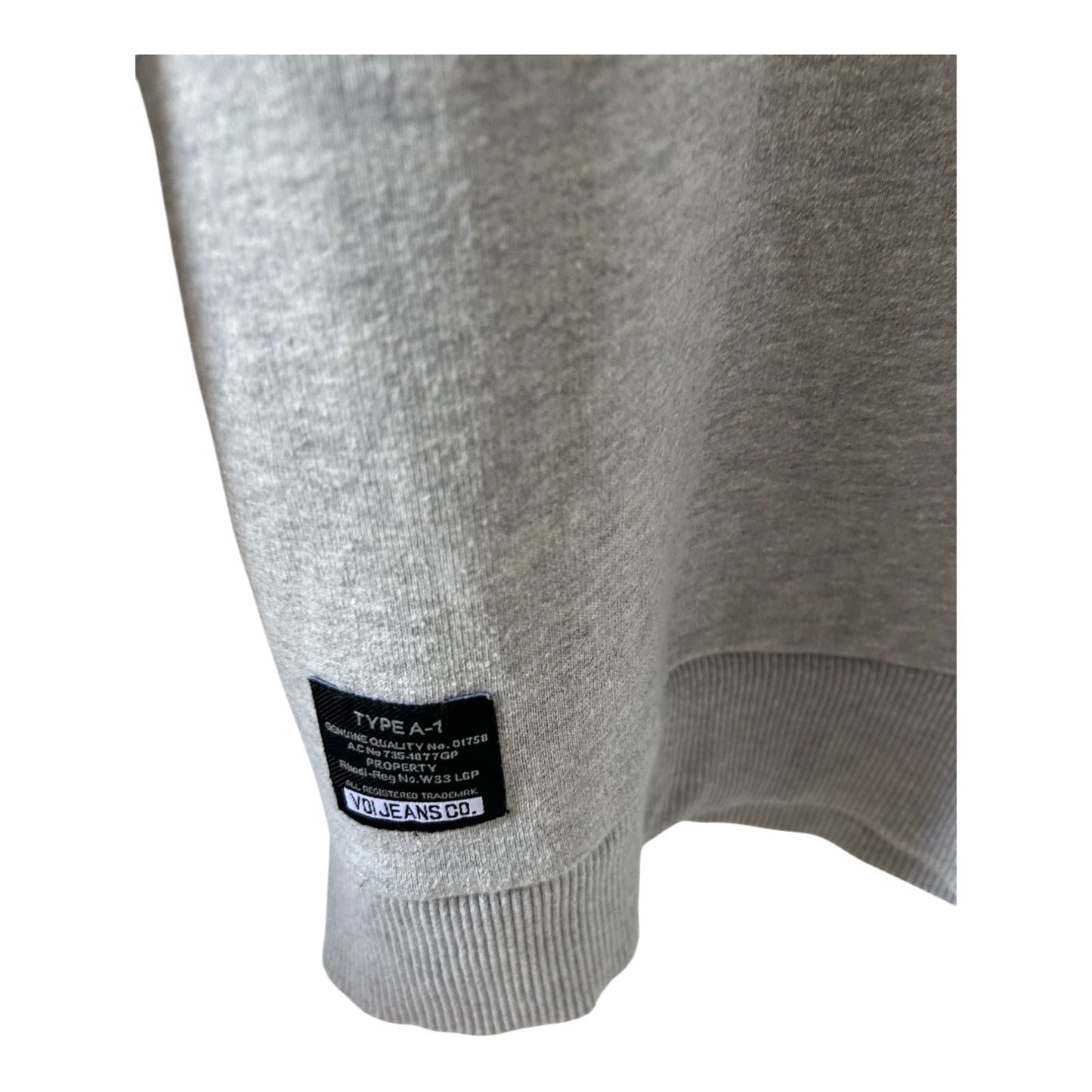 VOI Jeans Co Sweatshirt Herren M Grau Steppoptik Rundhals Baumwolle Casual Look