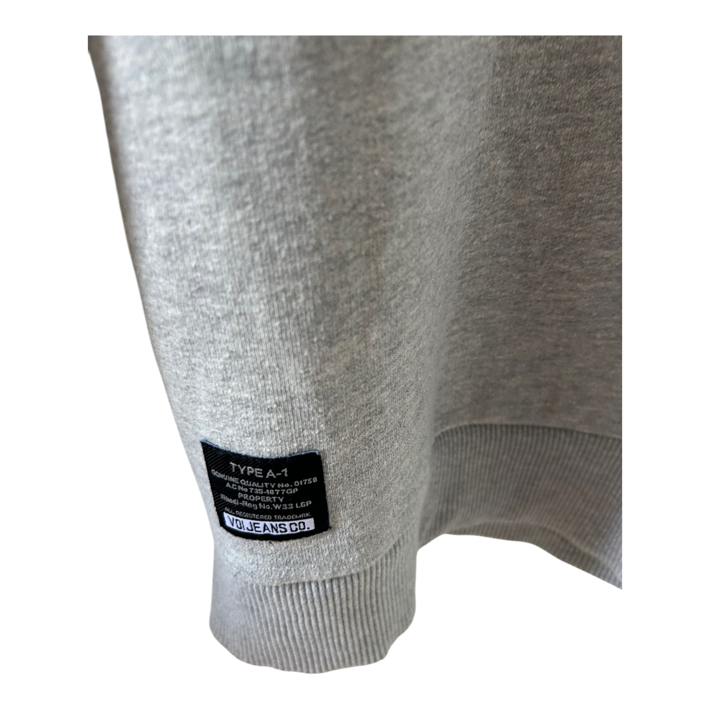 VOI Jeans Co Sweatshirt Herren M Grau Steppoptik Rundhals Baumwolle Casual Look