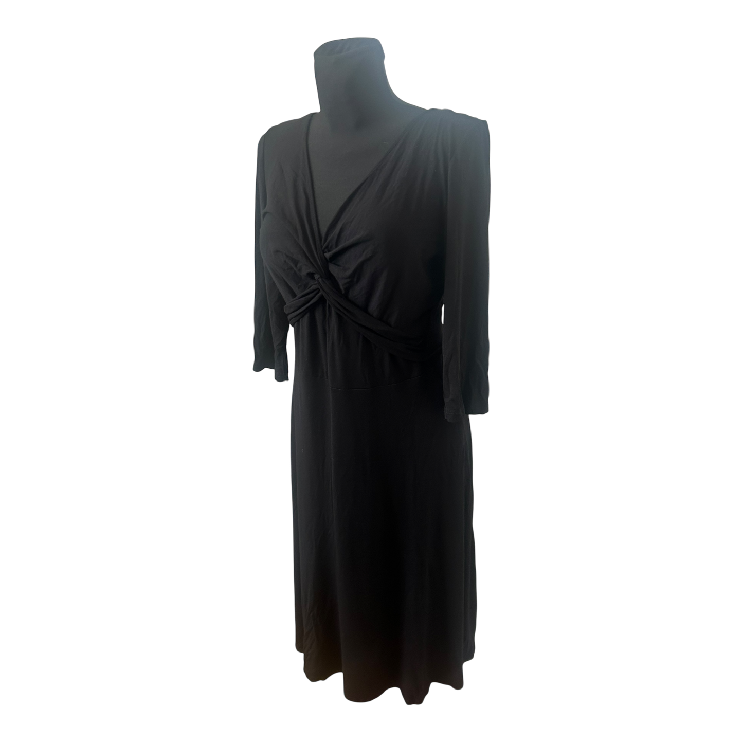 Bon Prix Collection Kleid Damen 40 42 Schwarz Lang Viskose Stretch Elegant