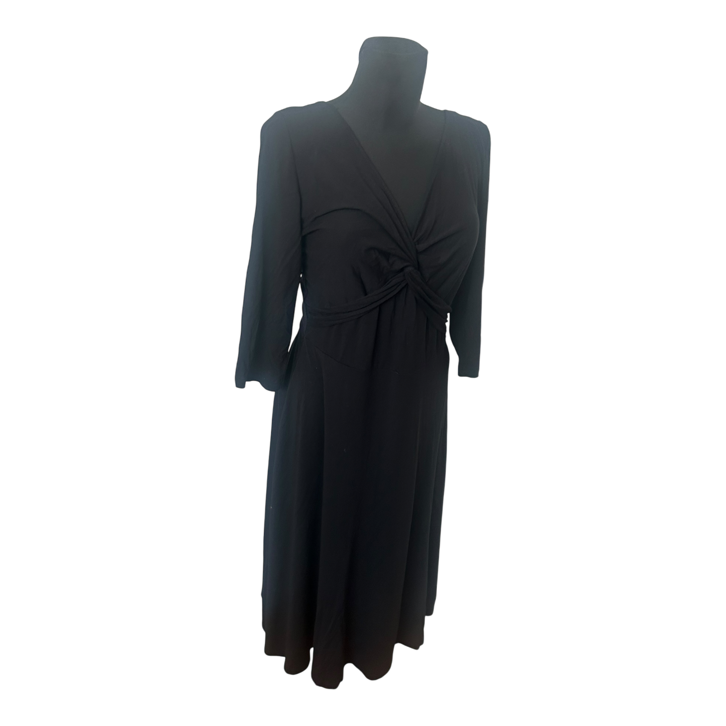 Bon Prix Collection Kleid Damen 40 42 Schwarz Lang Viskose Stretch Elegant