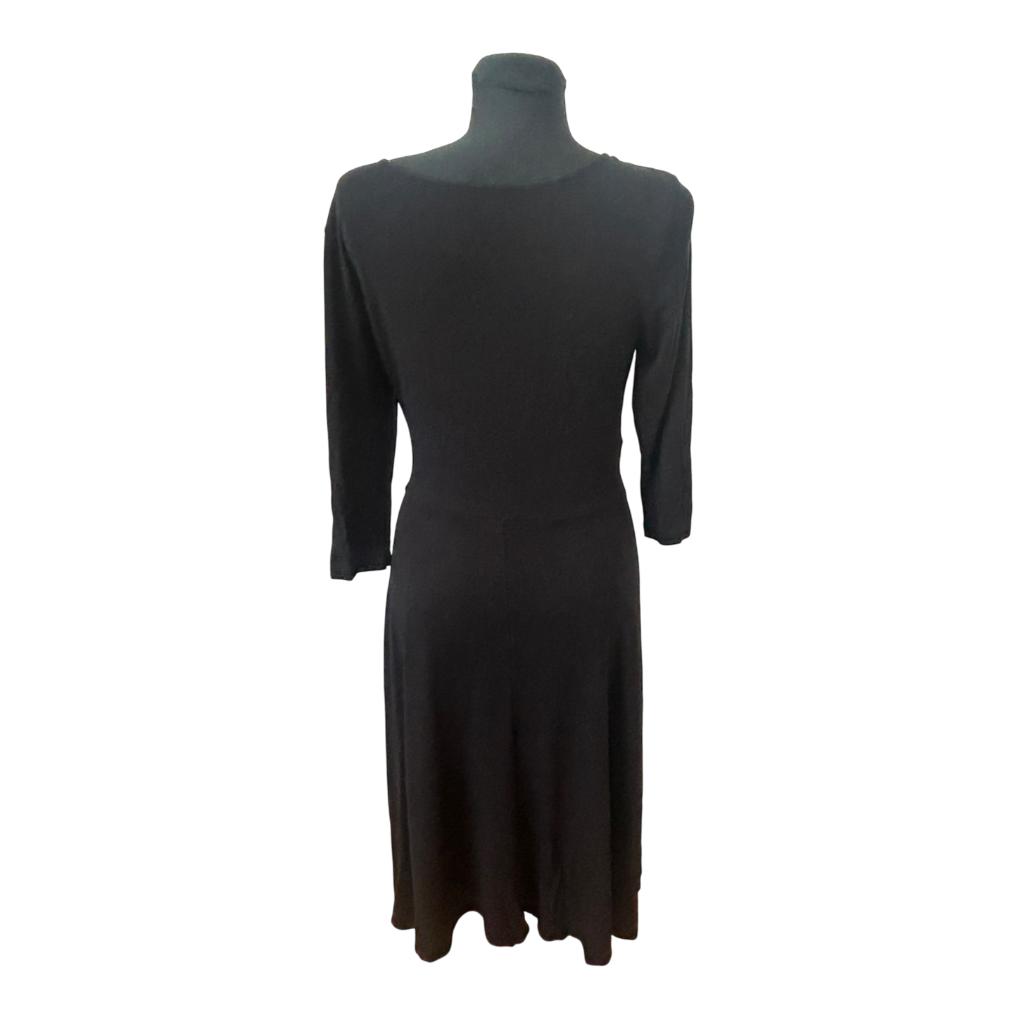 Bon Prix Collection Kleid Damen 40 42 Schwarz Lang Viskose Stretch Elegant