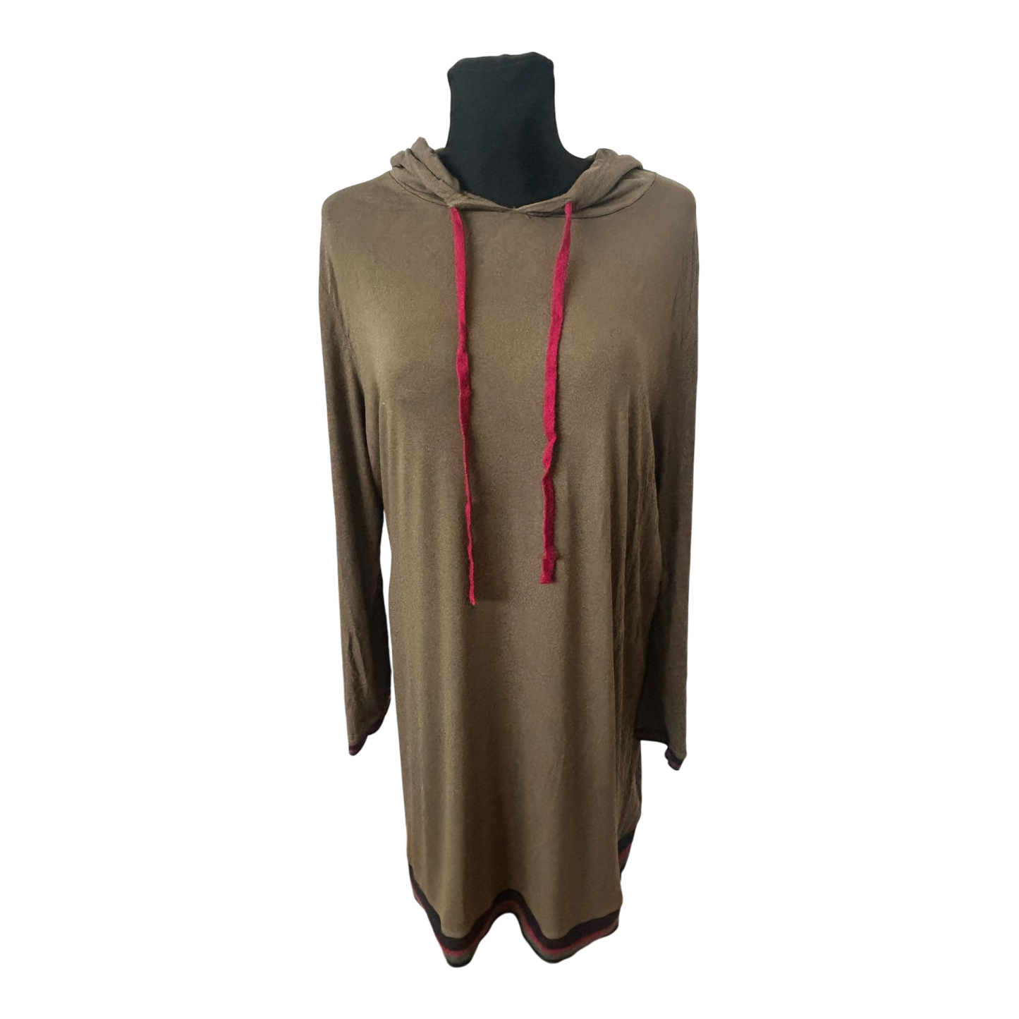 Rainbow Kleid Damen Gr 48 Khaki Kapuze Langarm Freizeit Casual Hoodie