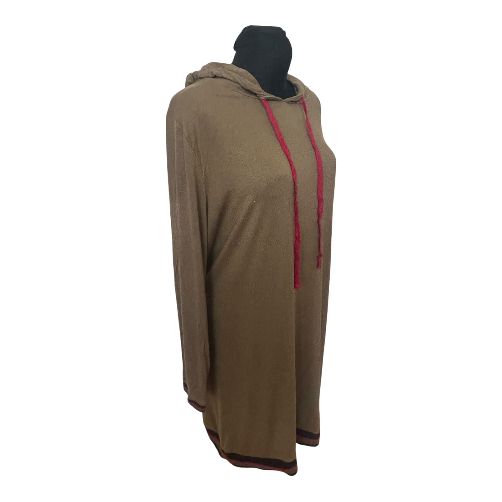 Rainbow Kleid Damen Gr 48 Khaki Kapuze Langarm Freizeit Casual Hoodie