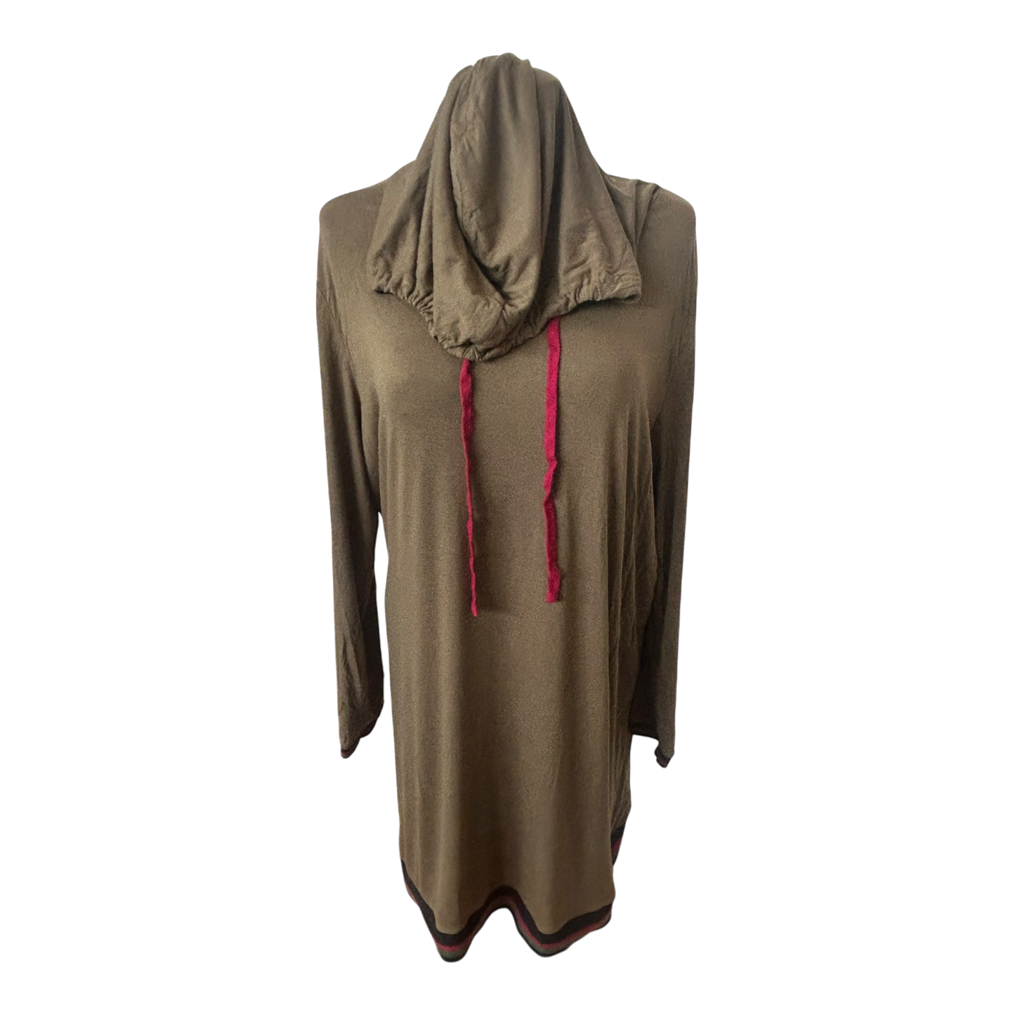 Rainbow Kleid Damen Gr 48 Khaki Kapuze Langarm Freizeit Casual Hoodie