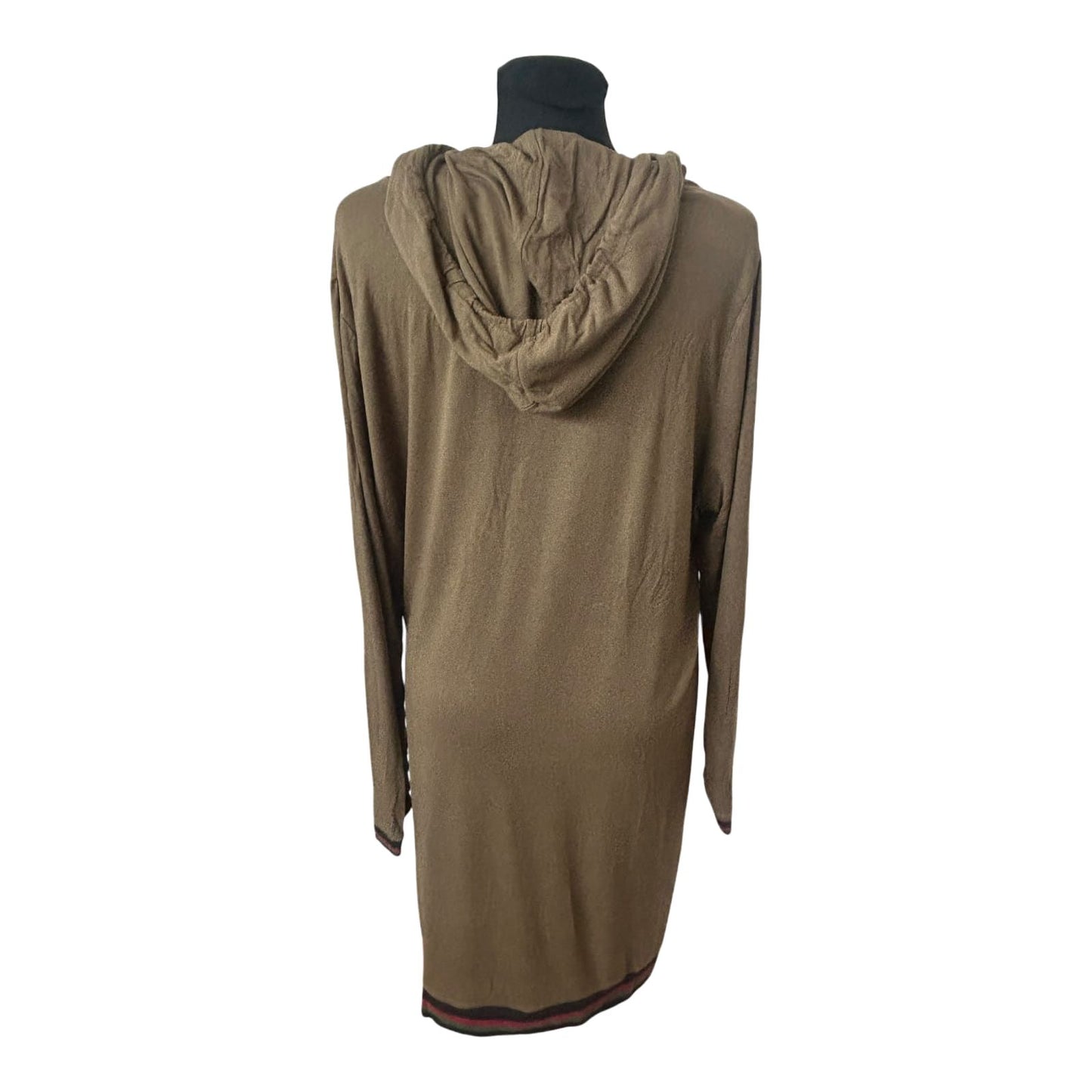 Rainbow Kleid Damen Gr 48 Khaki Kapuze Langarm Freizeit Casual Hoodie