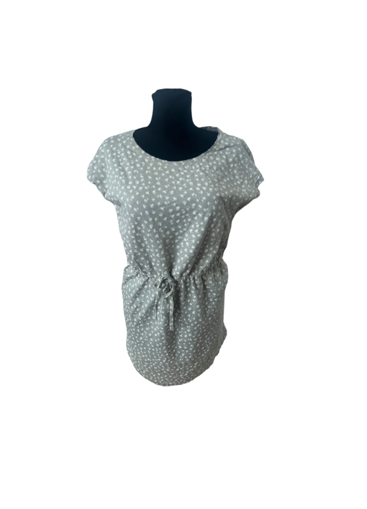 Only Kleid Damen Sommerkleid Gr M Hellgrün Baumwolle Bindegürtel Floral