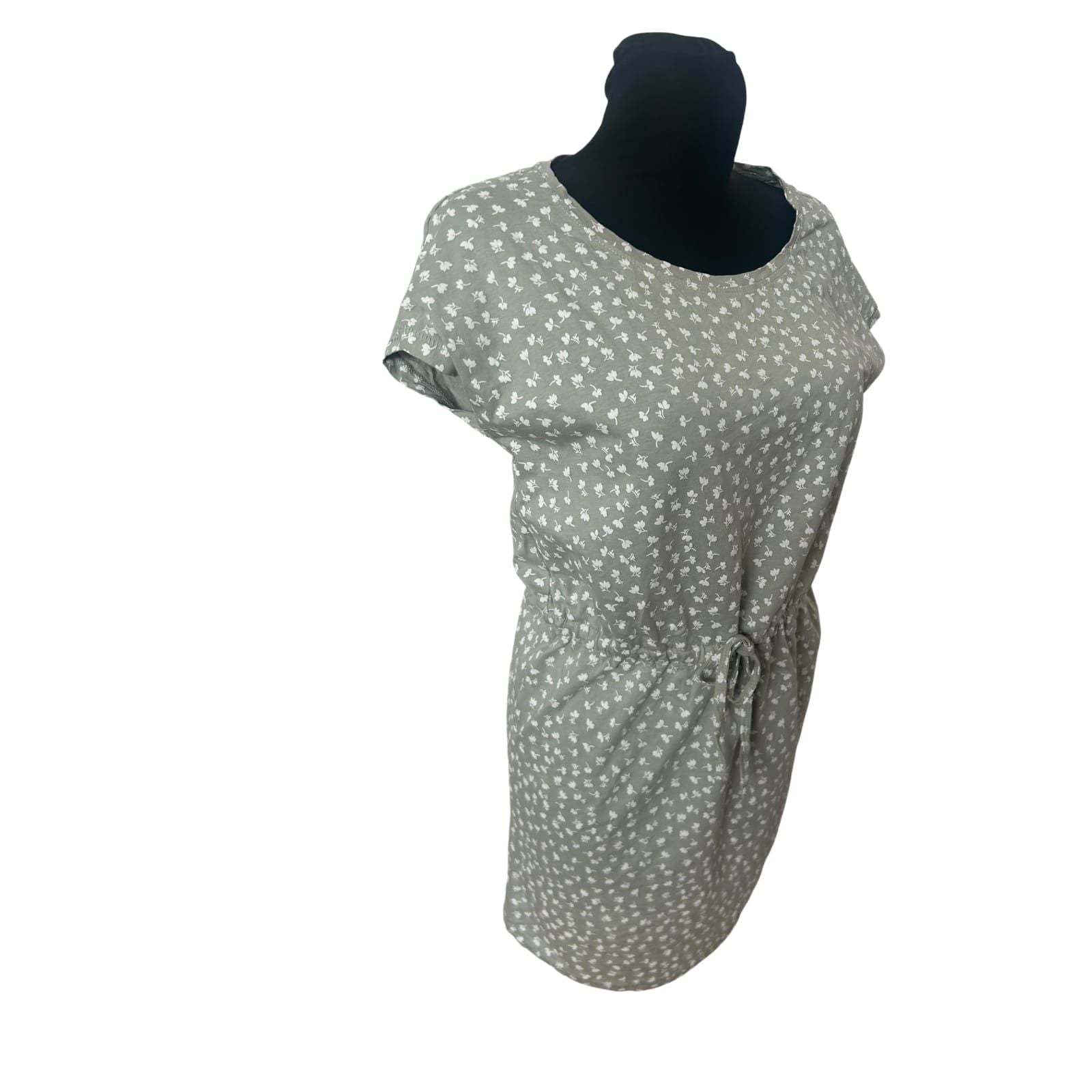 Only Kleid Damen Sommerkleid Gr M Hellgrün Baumwolle Bindegürtel Floral