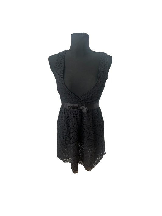 Core Oxygen Kleid Damen Gr S Schwarz Spitze Elegant Party Baumwolle Nylon