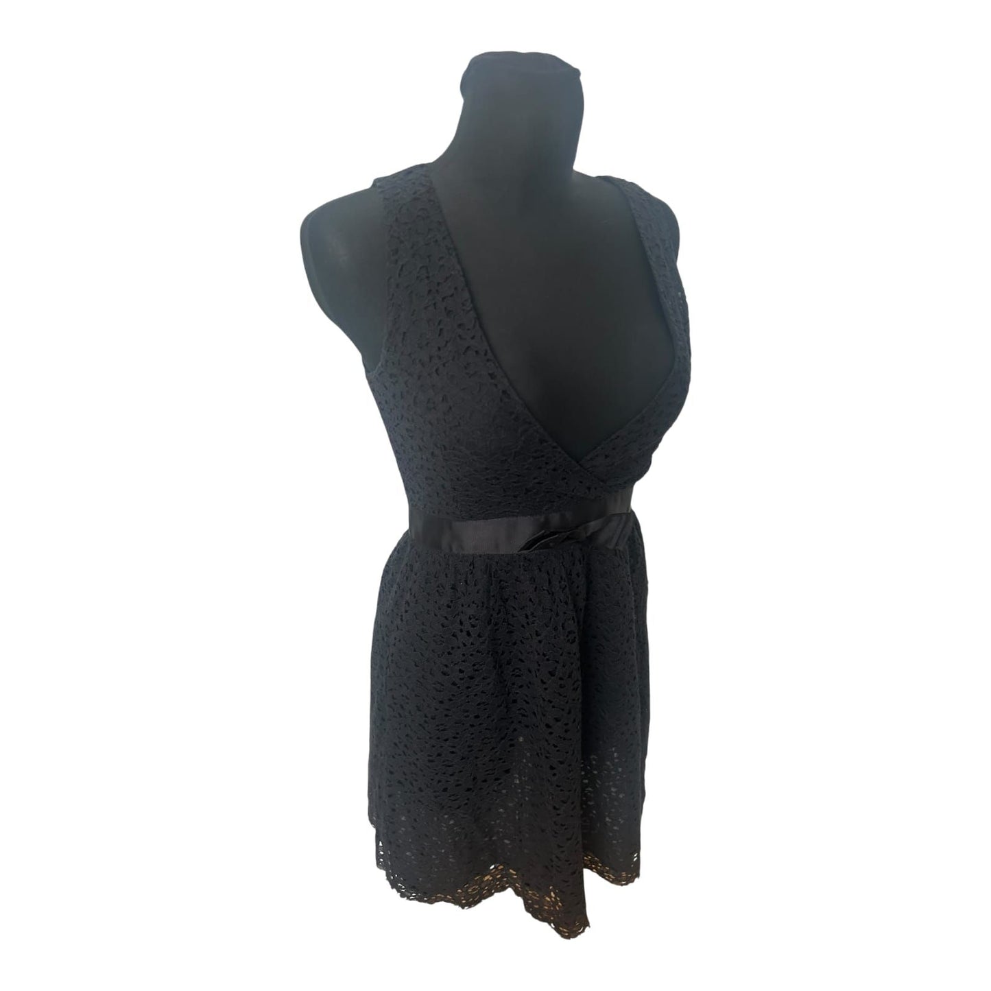 Core Oxygen Kleid Damen Gr S Schwarz Spitze Elegant Party Baumwolle Nylon