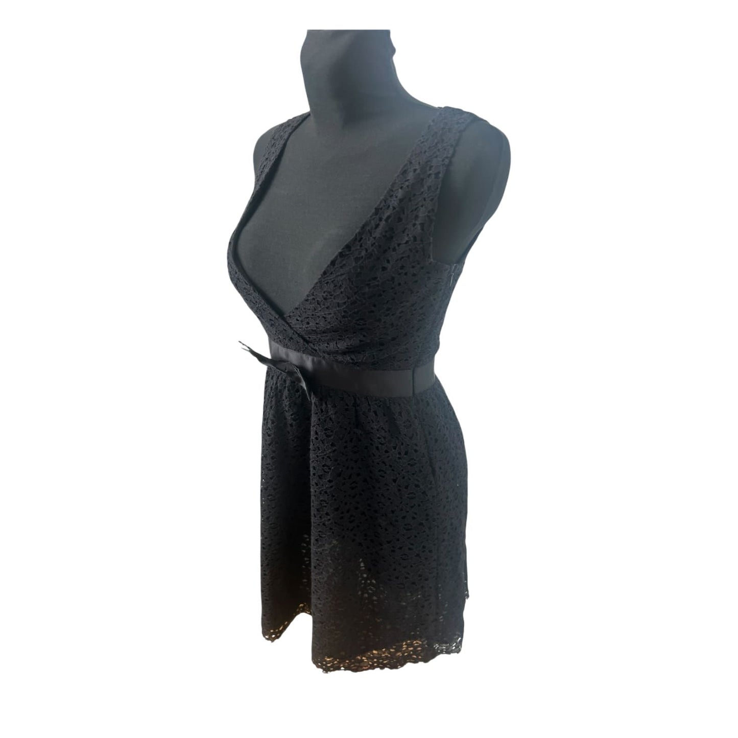 Core Oxygen Kleid Damen Gr S Schwarz Spitze Elegant Party Baumwolle Nylon