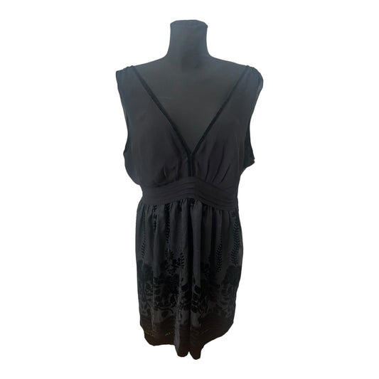 H&M Conscious Collection Damenkleid Gr 46 Schwarz Ärmellos