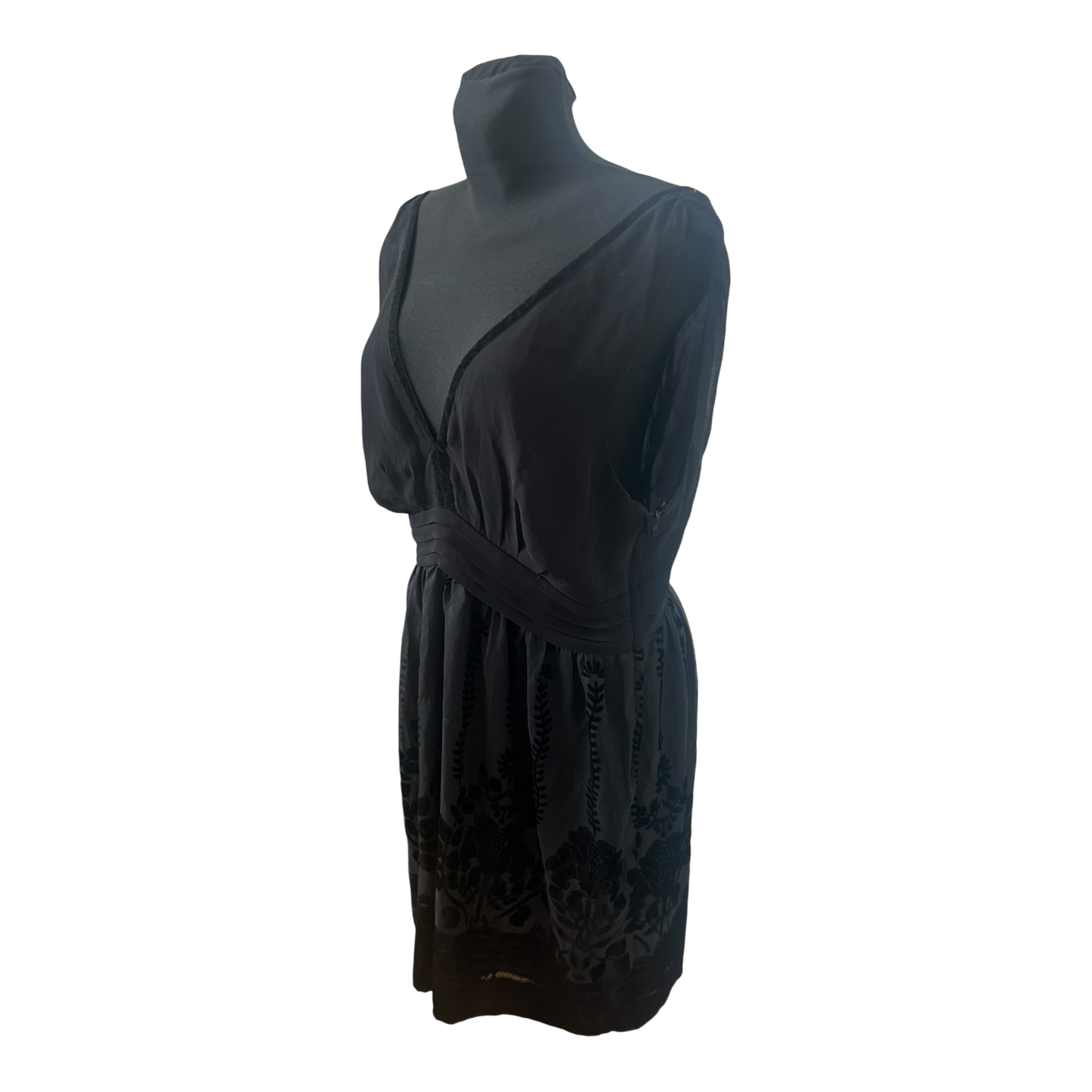 H&M Conscious Collection Damenkleid Gr 46 Schwarz Ärmellos