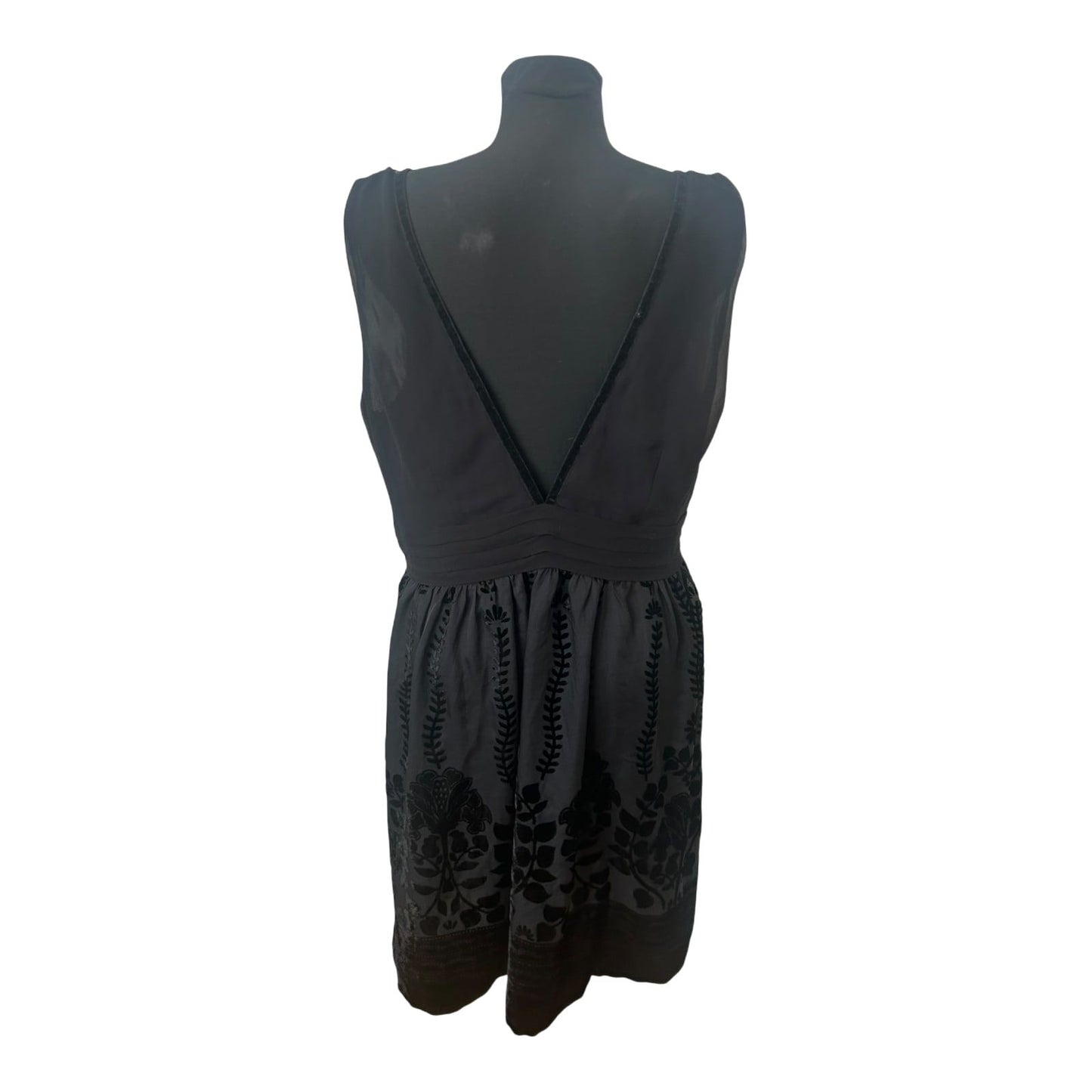 H&M Conscious Collection Damenkleid Gr 46 Schwarz Ärmellos