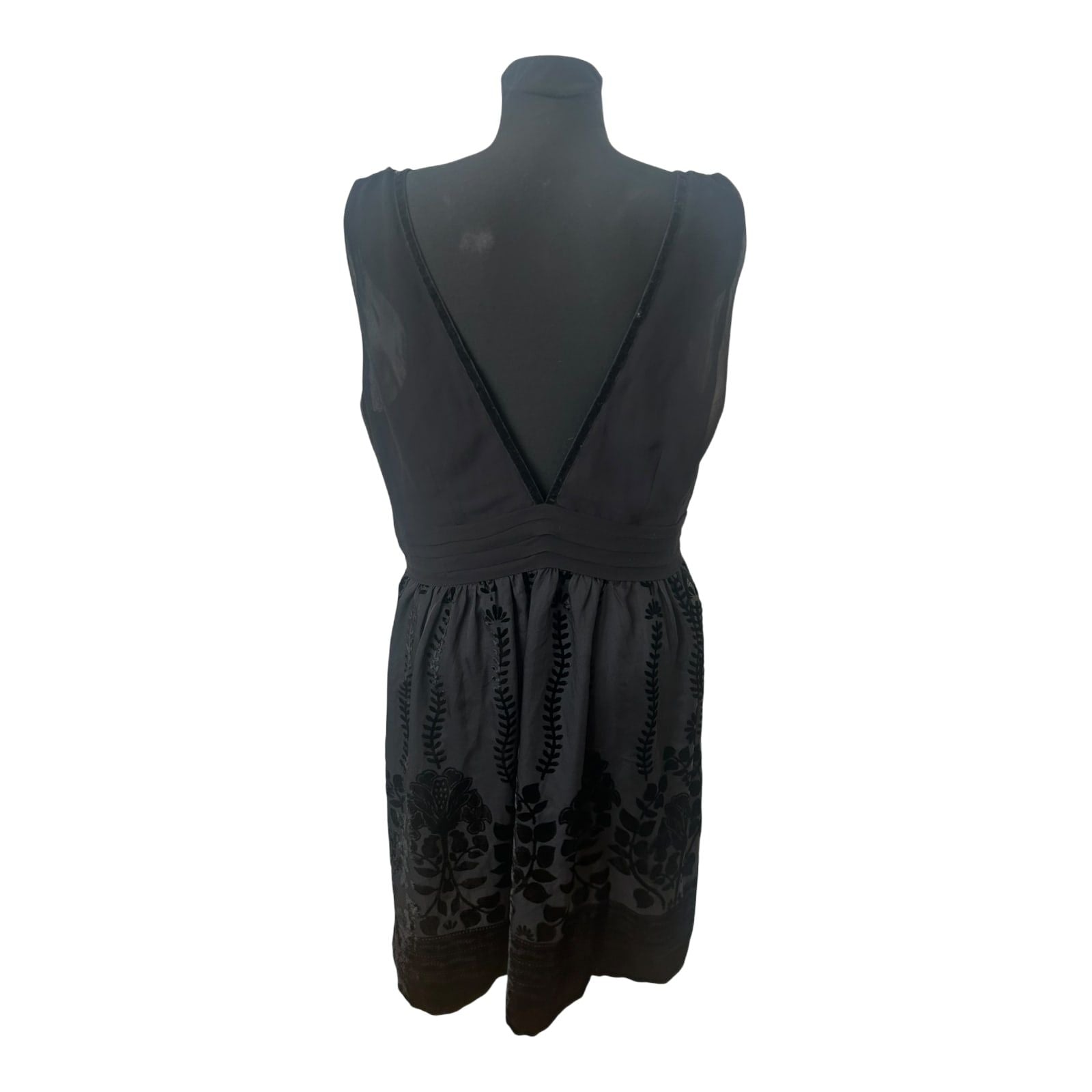 H&M Conscious Collection Damenkleid Gr 46 Schwarz Ärmellos
