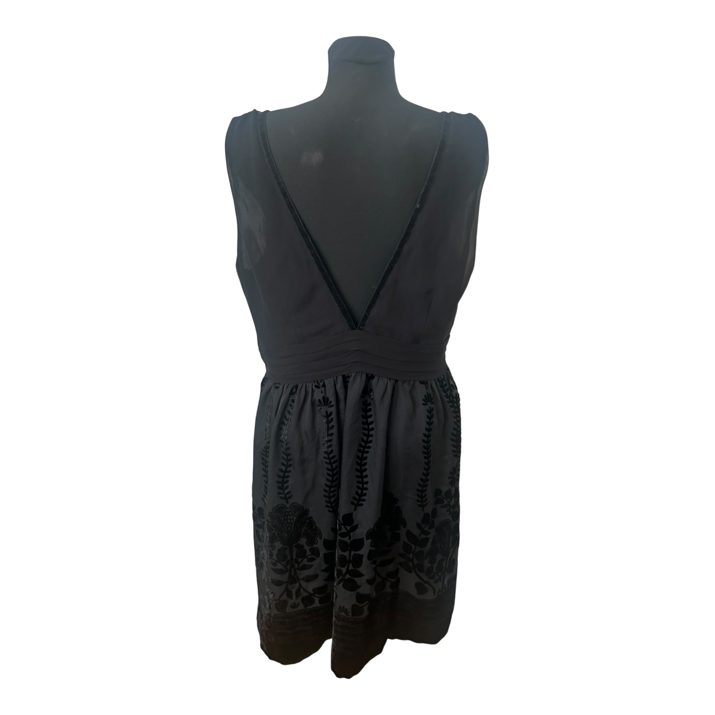 H&M Conscious Collection Damenkleid Gr 46 Schwarz Ärmellos