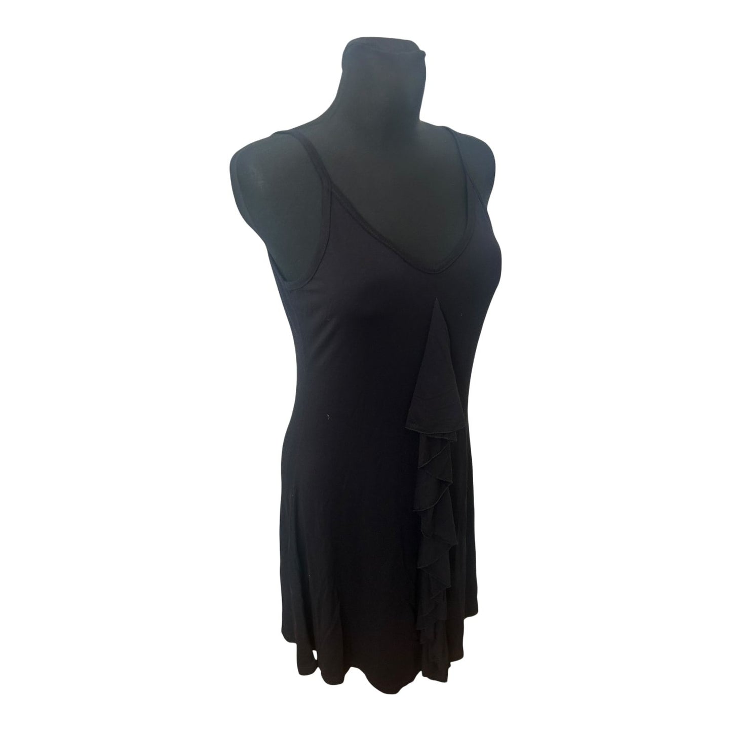 Destiny Wear Damenkleid Gr S Schwarz Ärmellos Sommerkleid Rüsche