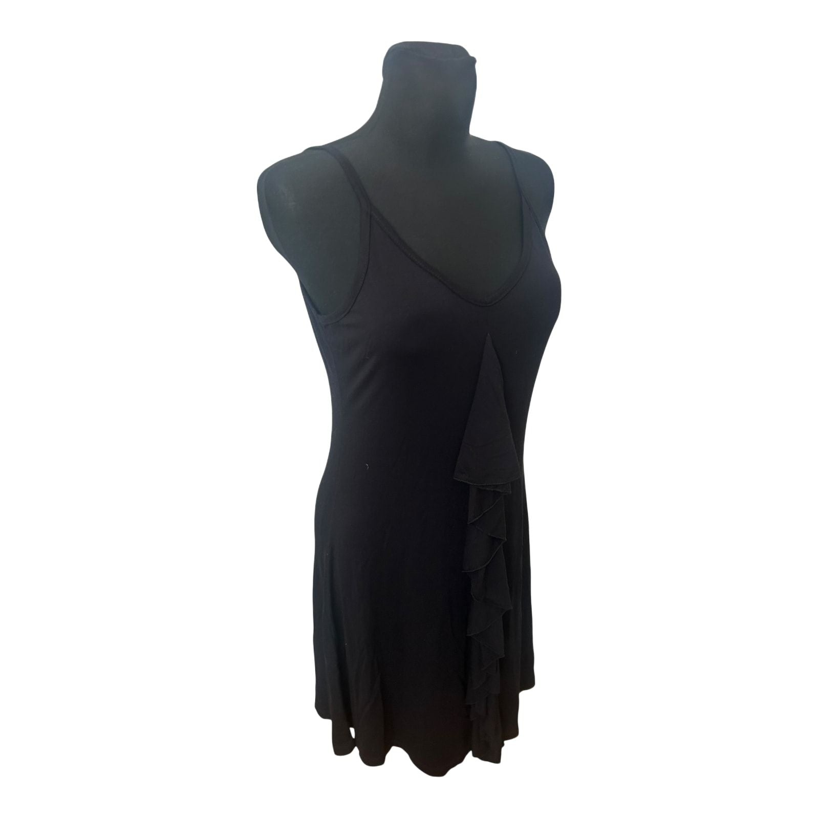 Destiny Wear Damenkleid Gr S Schwarz Ärmellos Sommerkleid Rüsche