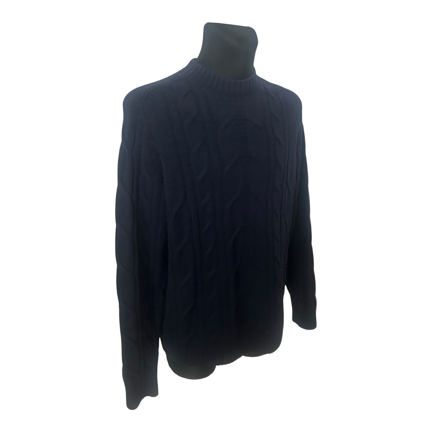 C&A Premium Herren Pullover Dunkelblau Strick Gr L Wolle Klassisch