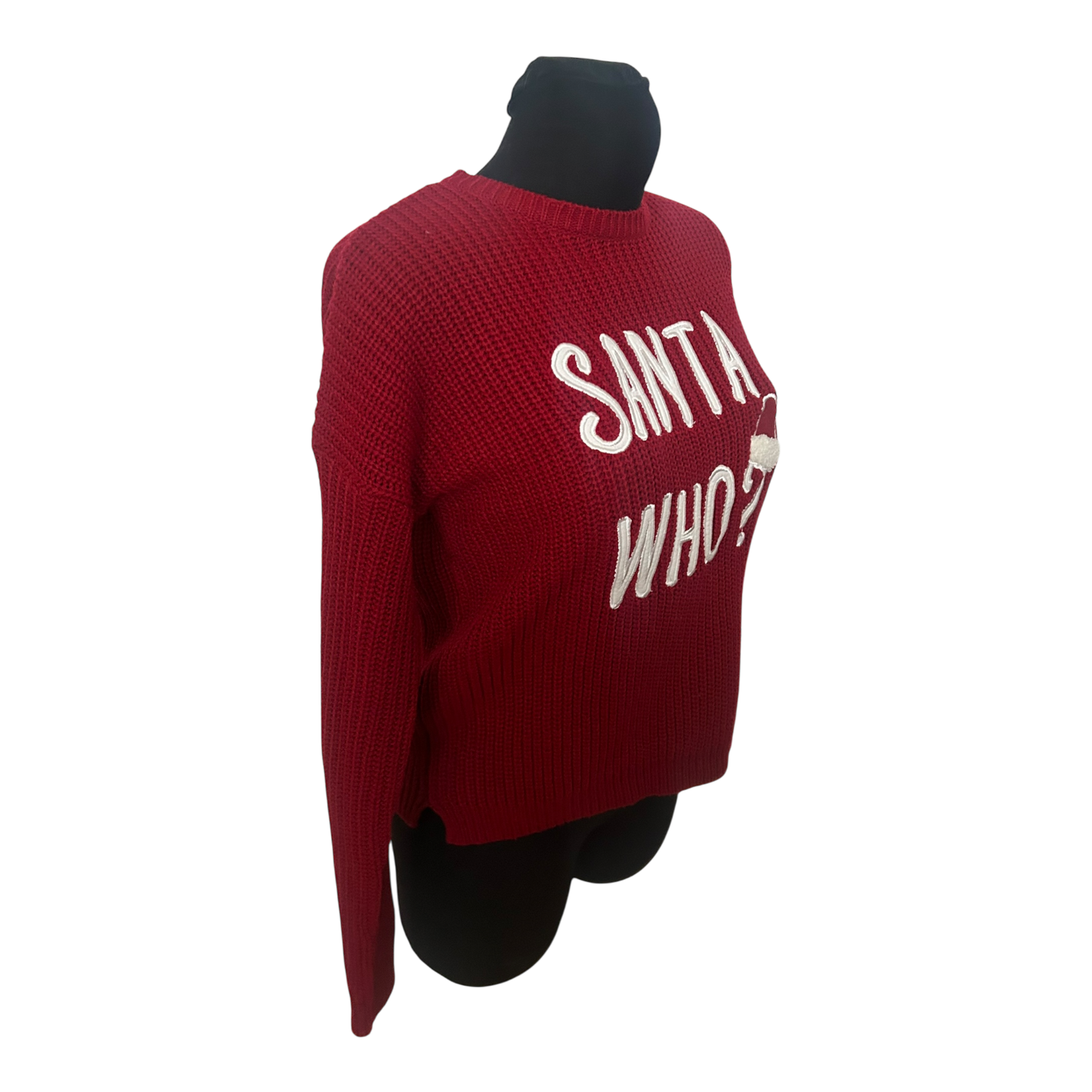 Fishbone Pullover XS Rot Santa Who Christmas Strick Winter Damen Statement