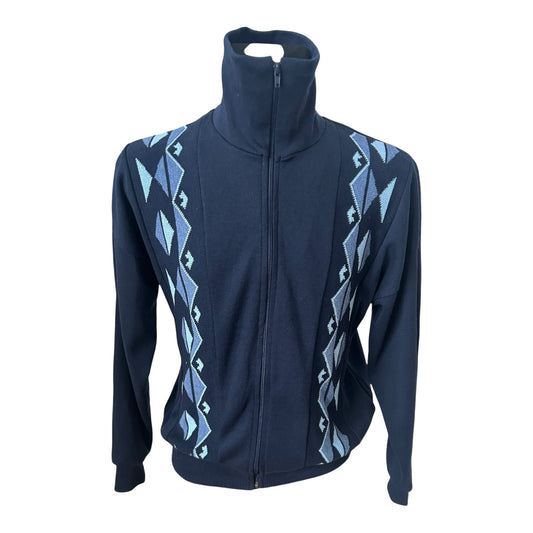Plantier Vintage Herren Strickjacke Blau Gr M 25 50 Reißverschluss Retro