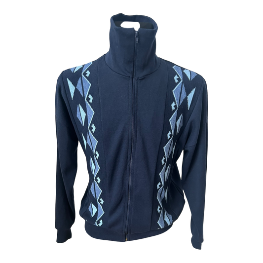 Plantier Vintage Herren Strickjacke Blau Gr M 25 50 Reißverschluss Retro