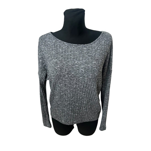 Only Damen Pullover S Grau Strukturmuster Langarm Stretch Modern Elegant