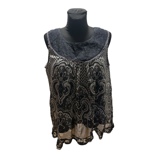 NKD Damen Bluse Schwarz Gr 48 Spitze Transparent Elegant Festlich Chic