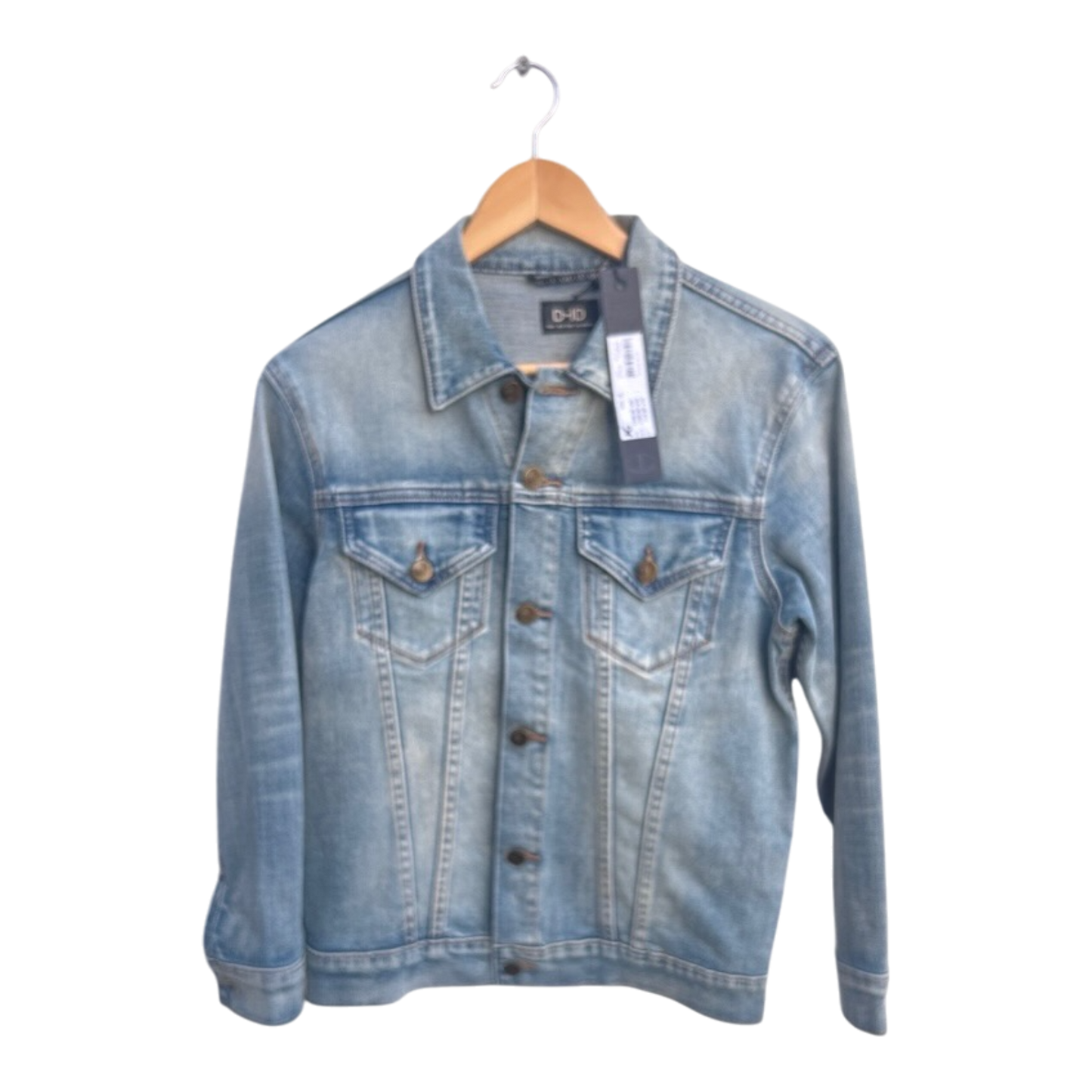 D-ID Damen Jeansjacke Gr XS Blau 80s Jacket Baumwolle Elasthan Poly Neu Etikett