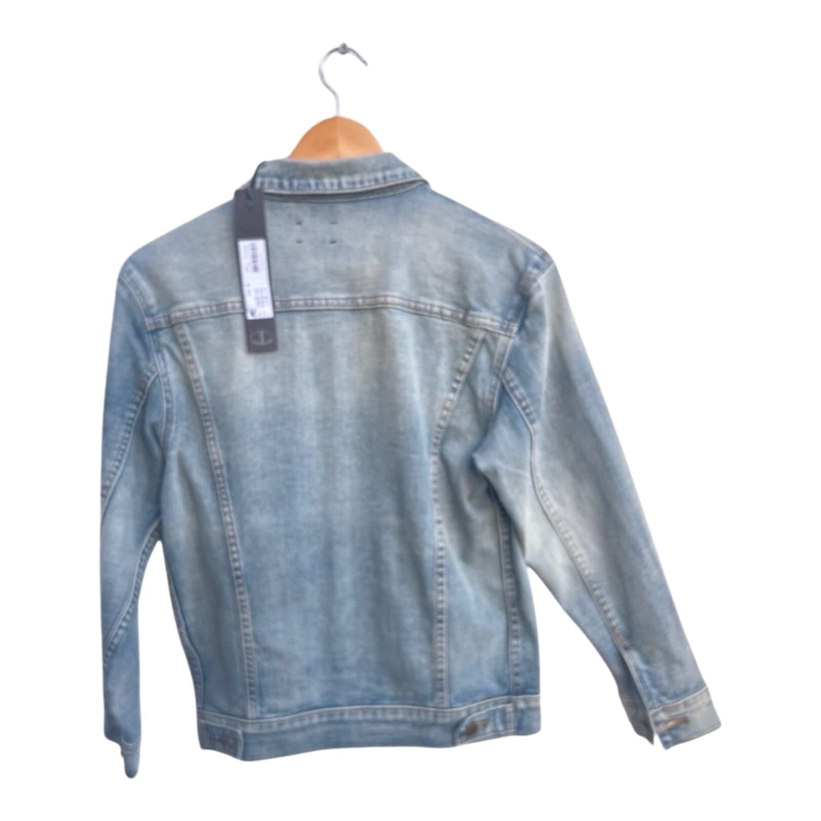D-ID Damen Jeansjacke Gr XS Blau 80s Jacket Baumwolle Elasthan Poly Neu Etikett