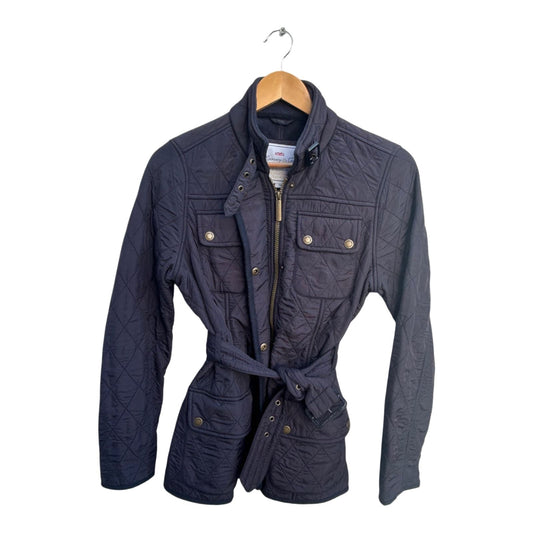 Harvey & Jones Damen Jacke Gr S 36 Steppjacke Brooke Blau Polyester Gürtel England