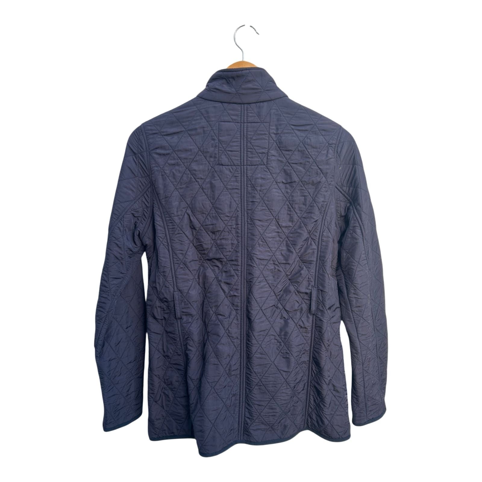 Harvey & Jones Damen Jacke Gr S 36 Steppjacke Brooke Blau Polyester Gürtel England