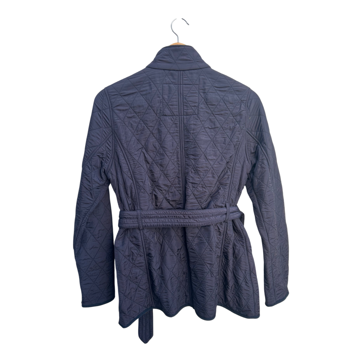 Harvey & Jones Damen Jacke Gr S 36 Steppjacke Brooke Blau Polyester Gürtel England