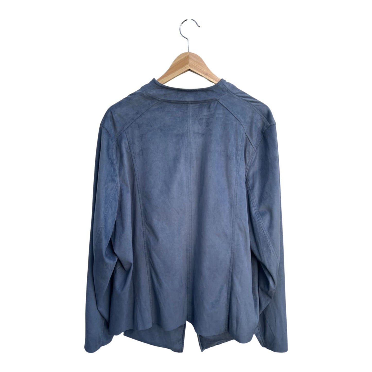 UP2Fashion Jacke Damen Gr 52 Blau Bikerstyle Reißverschluss Langarm Modern