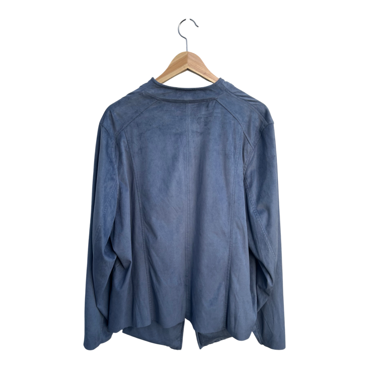 UP2Fashion Jacke Damen Gr 52 Blau Bikerstyle Reißverschluss Langarm Modern