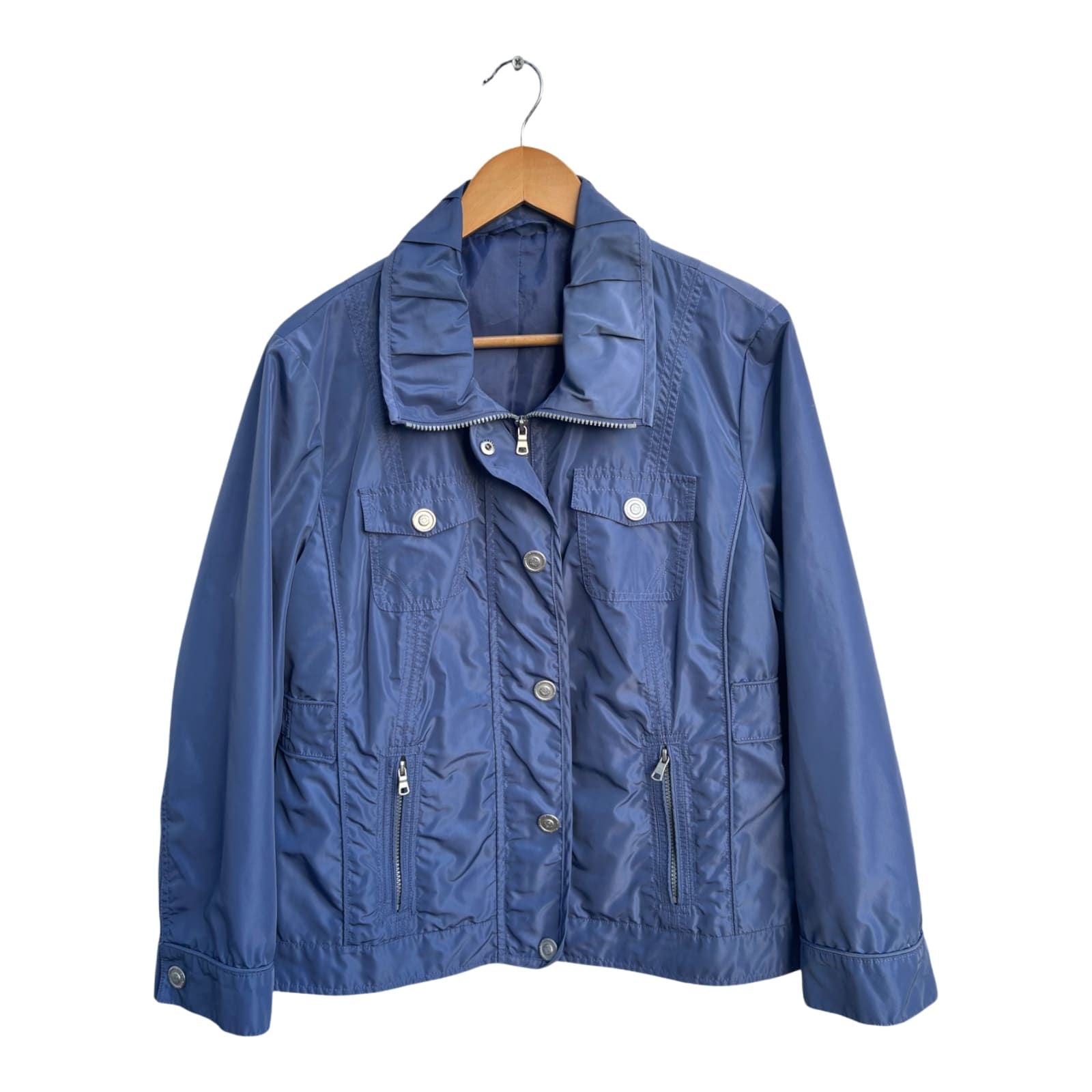 Atelier GS Jacke Damen Gr 21 Blau Kurzgröße 42 Übergangsjacke Leicht Elegant
