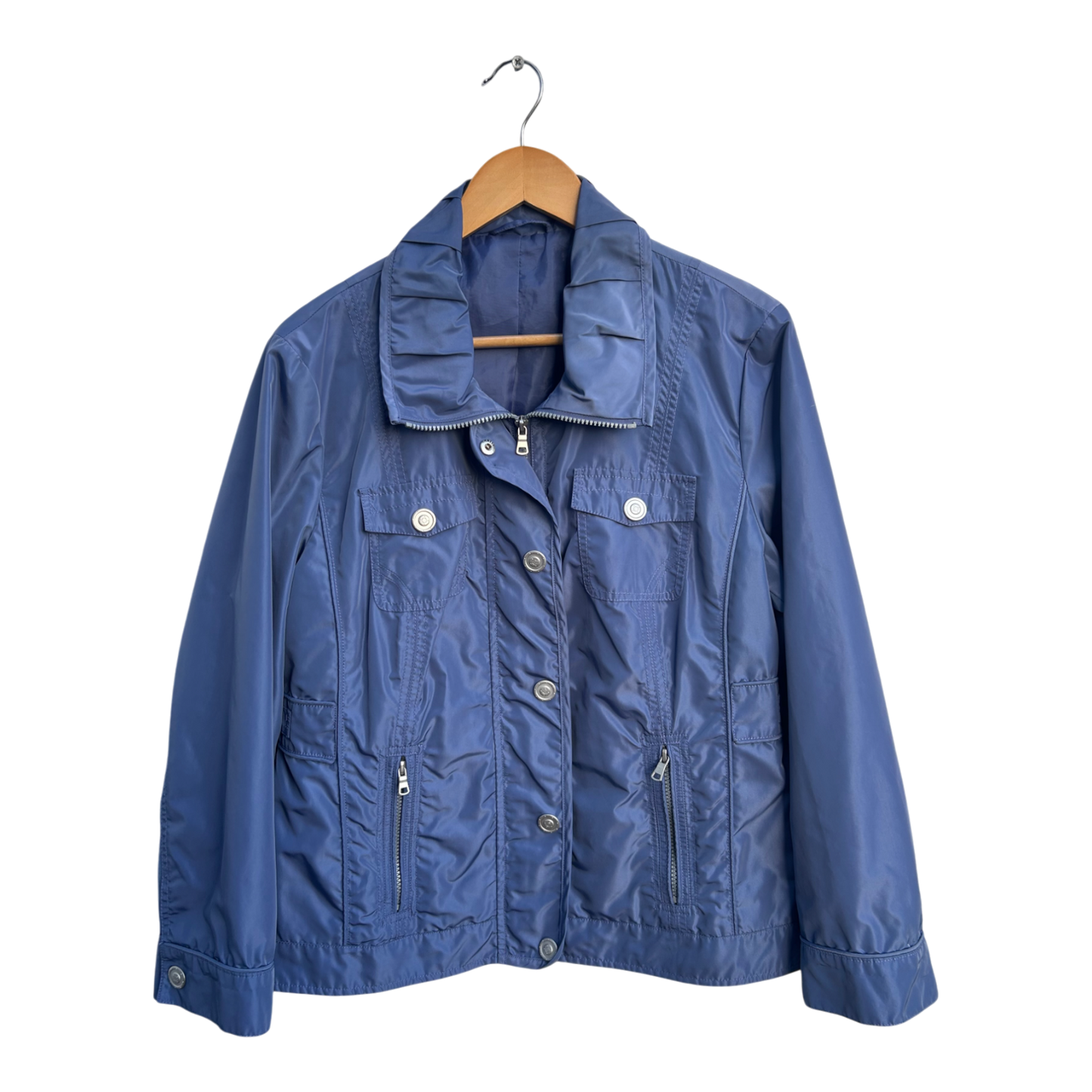 Atelier GS Jacke Damen Gr 21 Blau Kurzgröße 42 Übergangsjacke Leicht Elegant