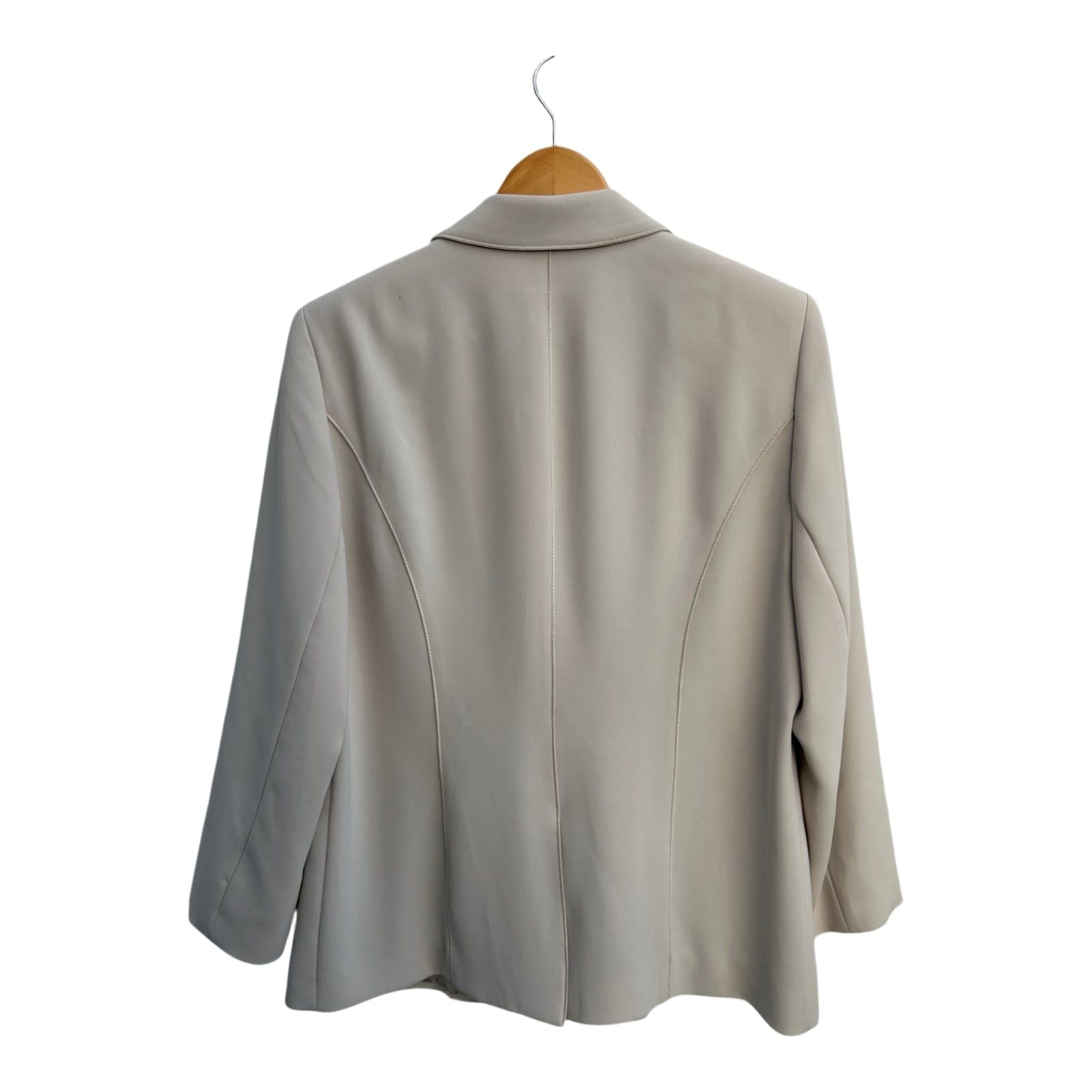 Basler Blazer Damen Gr 42 Beige Klassisch Elegant Triacetat Poly Viskose Futter