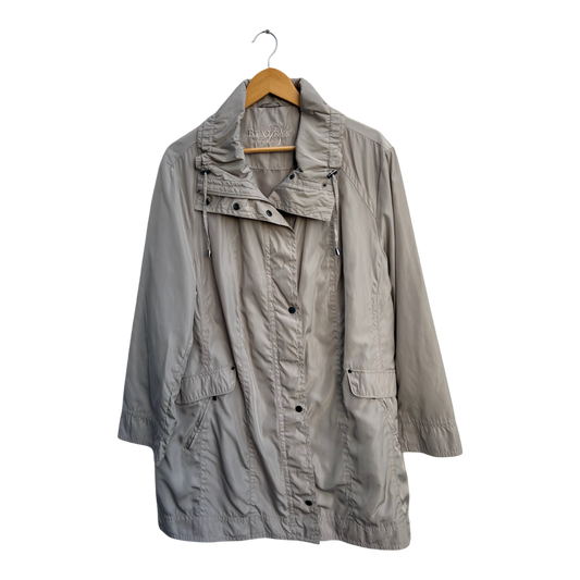 Bexleys Woman Jacke Damen Gr 50 Beige Mantel Übergangsjacke Polyamid Polyester Klassisch