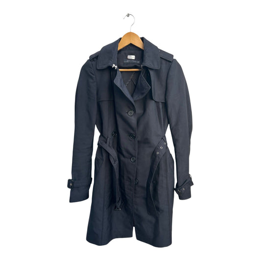 Zara Woman Trenchcoat Damen XS Schwarz Mantel Gürtel Knöpfe Klassisch Elegant